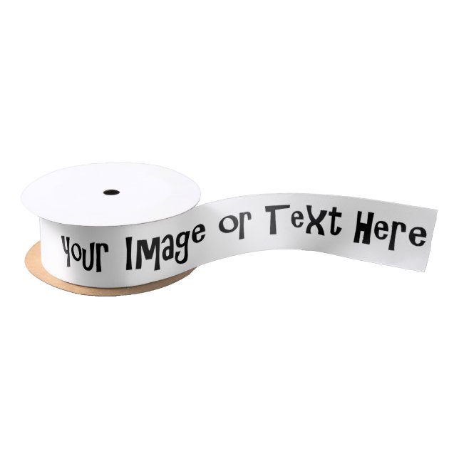 Customise with personalised pictures and text satin ribbon (Spool)