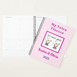 Customise With Photo, Personalised Girl Twins Planner