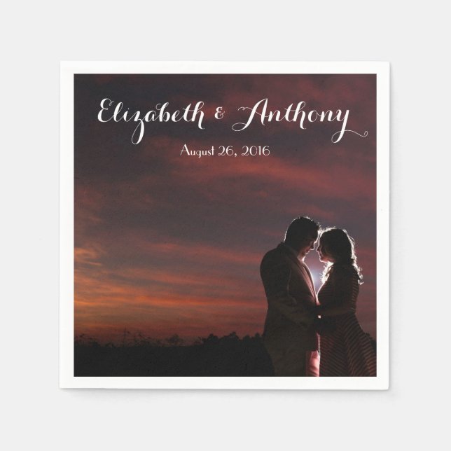 Customise with Photo Wedding Napkin (Front)