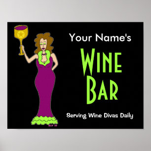 Customise with your name Wine Bar Poster