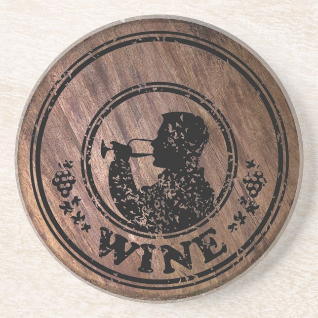 Customise Wood and Wine Coaster (Front)