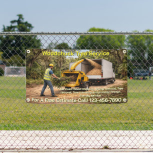 Customise Wood Chipping Business Down South Fence Banner