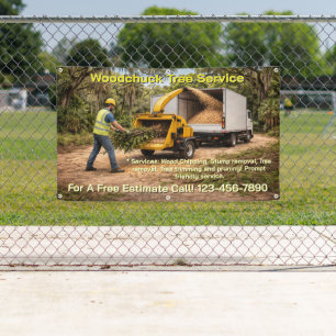 Customise Wood Chipping Business Down South Fence Banner