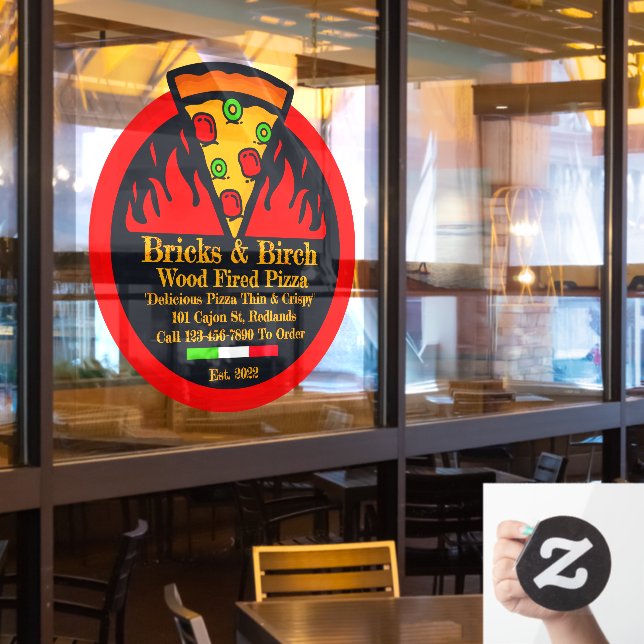 Customise Wood Fired Pizza Restaurant Promo  (Restaurant Window)