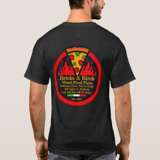 Customise Wood Fired Pizza Restaurant Promo Staff T-Shirt