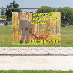 Customise Yard Leaf Clean Up Business Promotional Banner