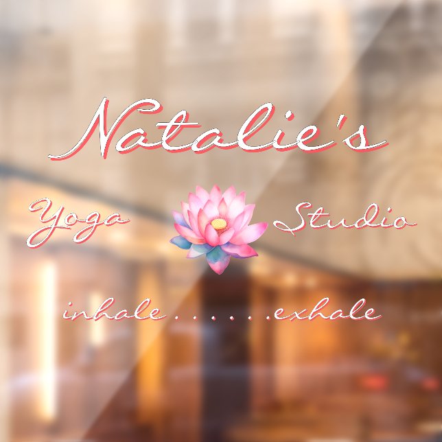 Customise Yoga Studio Pink Lotus Flower (Sheet 2)