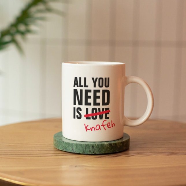Customise Your All You Need Is Love Funny Arabic Coffee Mug (Creator Uploaded)