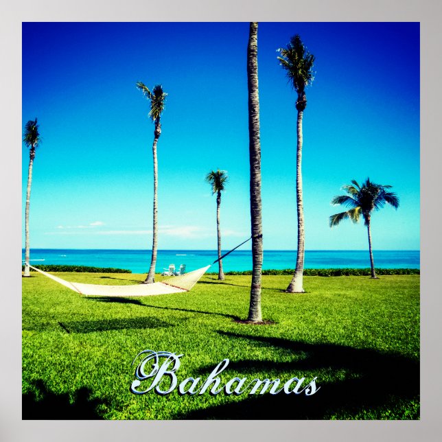 Customise Your Bahamas Text Poster (Front)