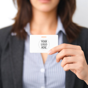 Customise Your Black White company logo ID Badge