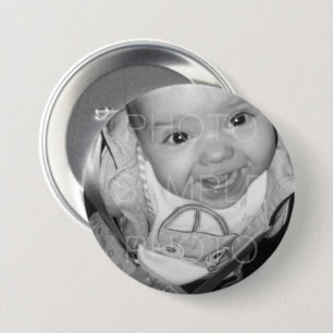 Customise Your Black White photo 7.5 Cm Round Badge