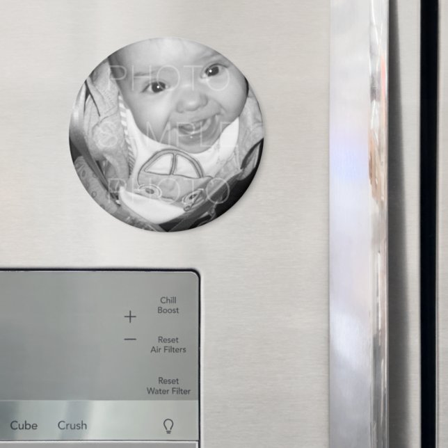 Customise Your Black White photo Magnet (In Situ (Fridge))