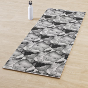 Customise Your Black White photo pattern Yoga Mat