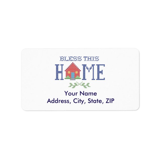 Customise Your Bless This Home Label (Front)
