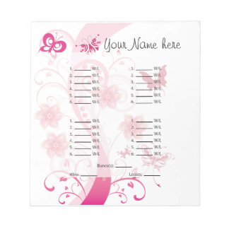 Customise Your Bunco Sheet/Card Notepad