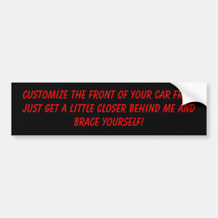Customise Your Car Bumper Sticker