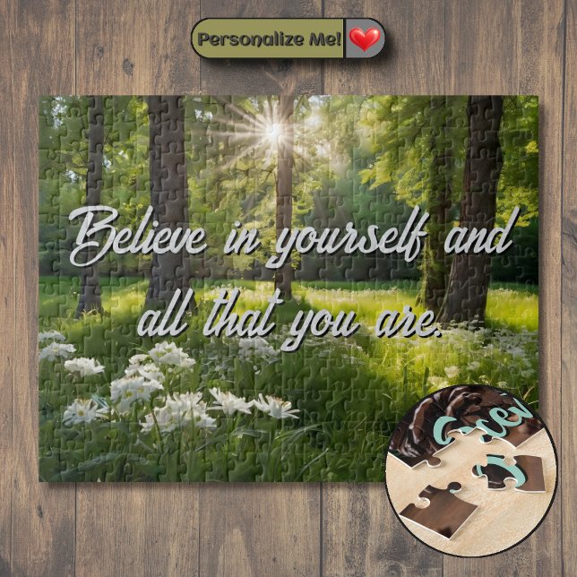 Customise your Forest Flowers Motivational Jigsaw Puzzle (Customize your Forest Flowers Motivational Jigsaw Puzzle)