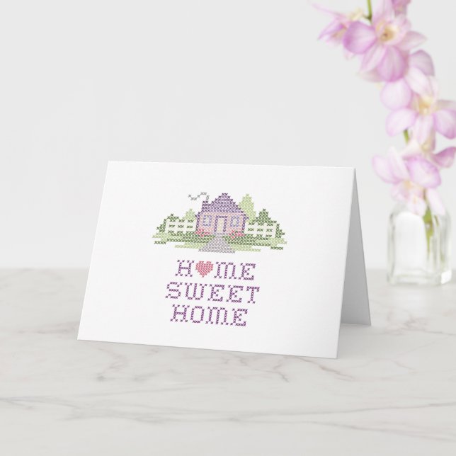 Customise Your Home Sweet Home Greeting Card (Orchid)