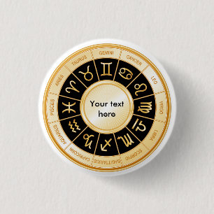 Customise Your Horoscope  3 Cm Round Badge