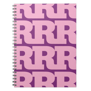 Customise Your Letter, Bold Monogram Pattern Notebook
