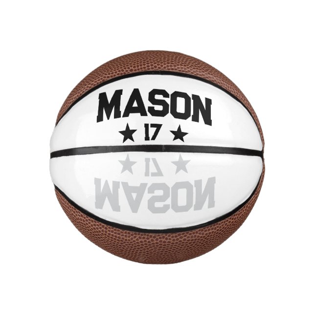 Customise Your Name And Number Mini Basketball (Front)