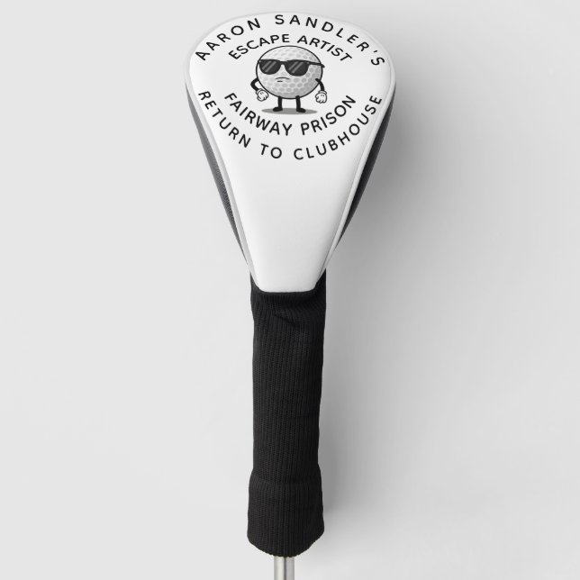 Customise Your Name Fairway Prison Humour Golf Head Cover (Front)