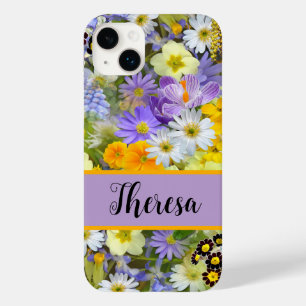 Customise your name Girly Bright Flowered Case-Mate iPhone 14 Plus Case