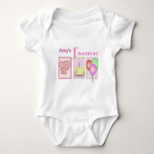 Customise your own 1st birthday baby bodysuit