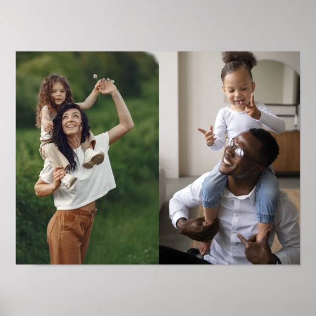 Customise Your Own 2 Photo Collage  Poster (Front)