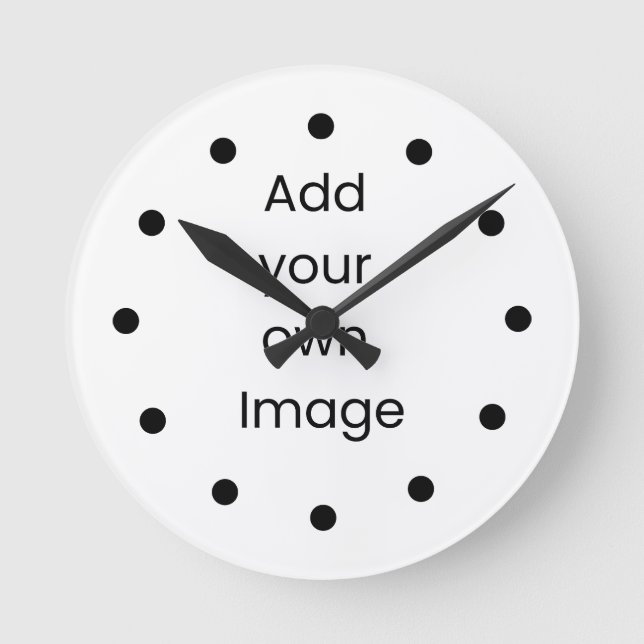 Customise Your Own (Black Dots) Wall Clock (Front)