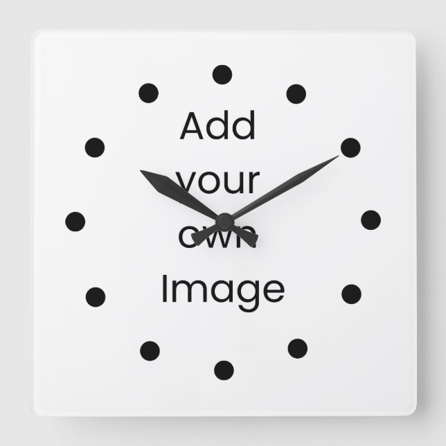 Customise Your Own (Black Dots) Wall Clock (Front)