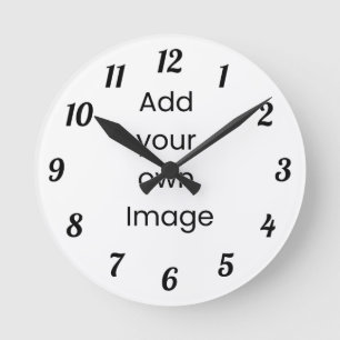 Customise Your Own (Black Numbers) Wall Clock