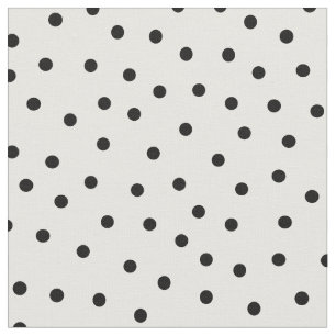 Customise your own black polka dots in white fabric