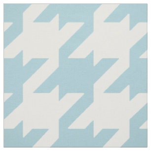 Customise your own bold turquoise houndstooth fabric