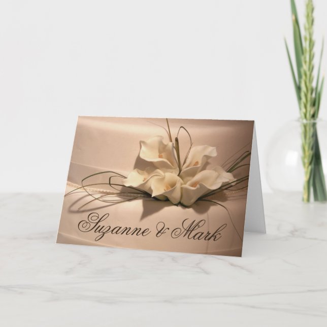 Customise your own calla lily note card (Front)