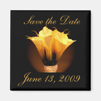 Customise your own calla lily save the date magnet