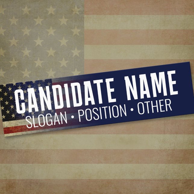 Customise Your Own Candidate Merch Bumper Sticker (Bumper Sticker)