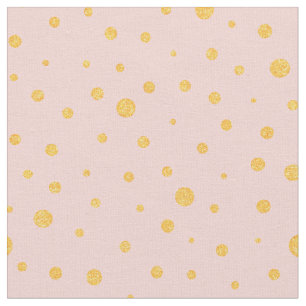 Customise your own gold polka dots in pink fabric