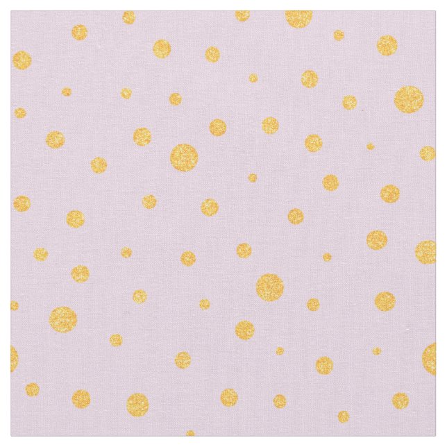 Customise your own gold polka dots in purple fabric (Close Up)