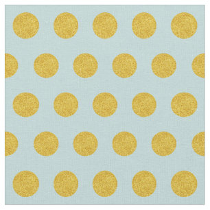 Customise your own gold polka dots in turquoise fabric