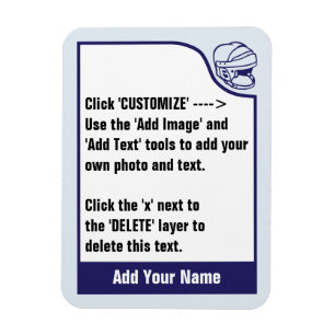 Customise Your Own Hockey Trading Card Magnet