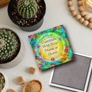Customise your Own Pretty Inspirivity Floral Magnet