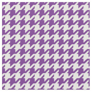 Customise your own purple houndstooth pattern fabric