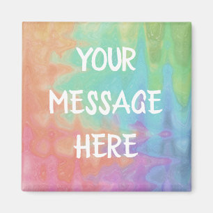 Customise your own rainbow watercolor magnet