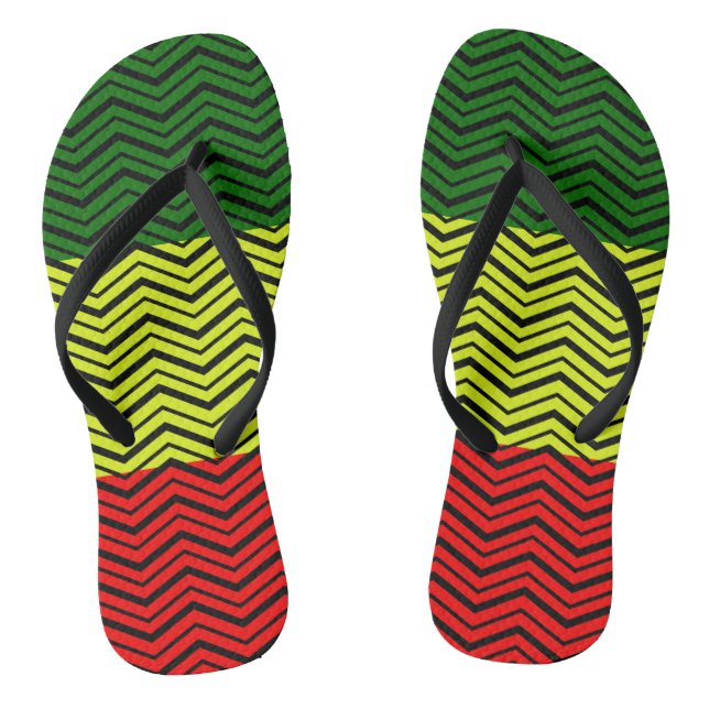 Customise Your Own - Rasta Jandals (Footbed)