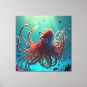 Customise Your Own Realistic Fantasy Ocean Octopus Canvas Print
