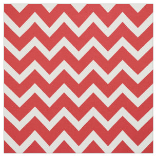 Customise your own red white chevron pattern fabric