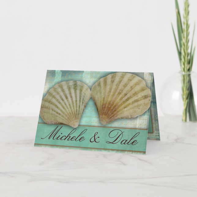 Customise your own seashell design note card (Front)