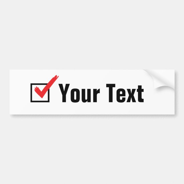 Customise Your Own Social Status - Personal Ad Bumper Sticker (Front)