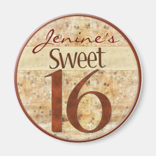 Customise your own sweet 16 magnet
